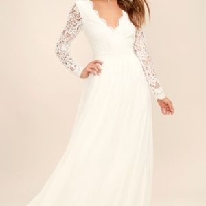 Lulu's Awake my Love long sleeve lace maxi dress